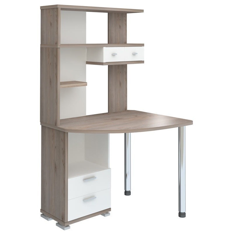 

Стол компьютерный Мэрдэс СК-20 Нельсон/Белый жемчуг Правосторонний, СК-20