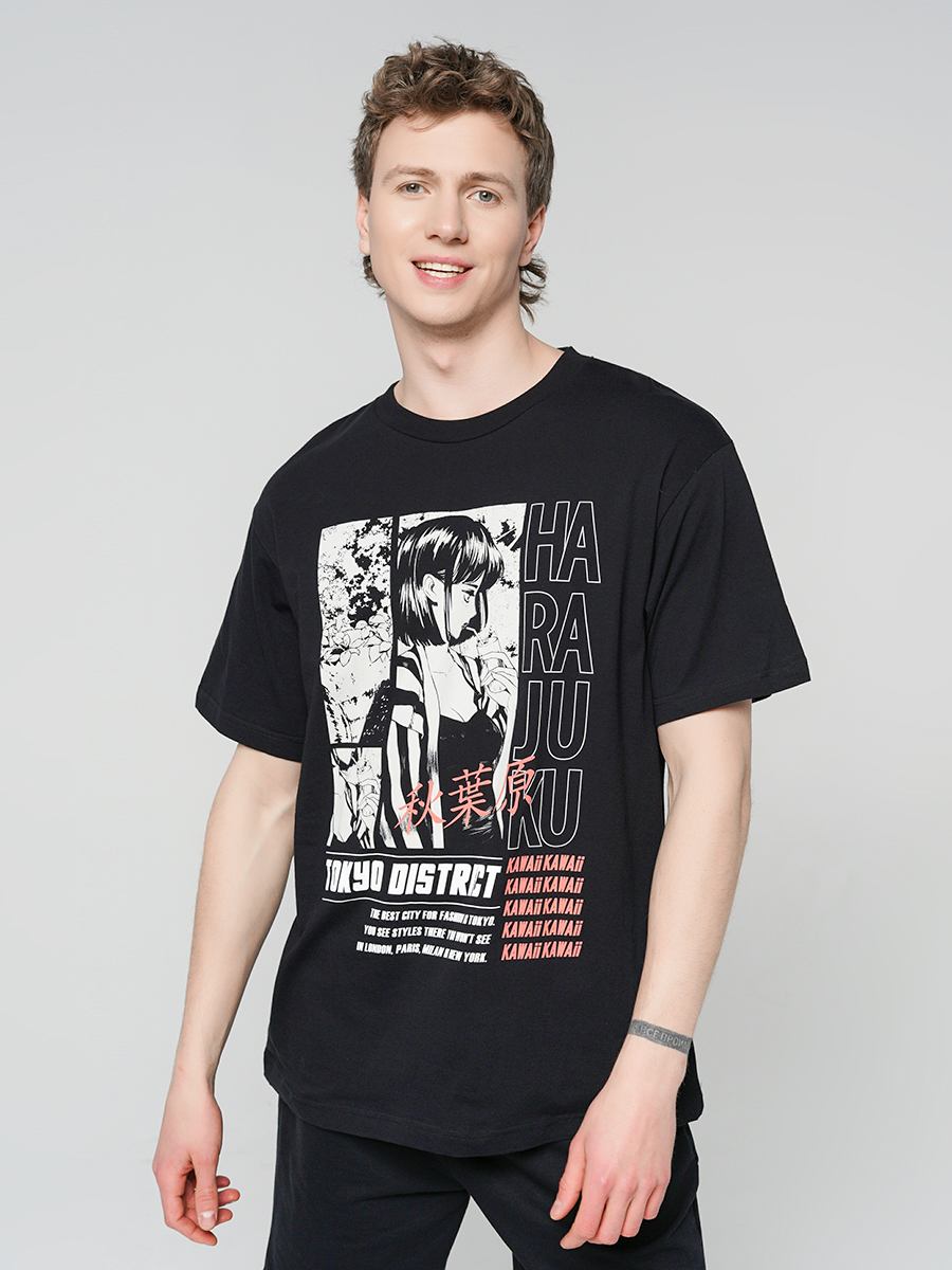 

Футболка мужская ТВОЕ 90322 черная XXL, 90322