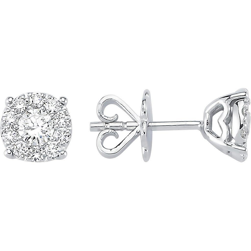 

Серьги пусеты из белого золота с бриллиантом MOSTAR JEWELLERY U02692C, U02692C