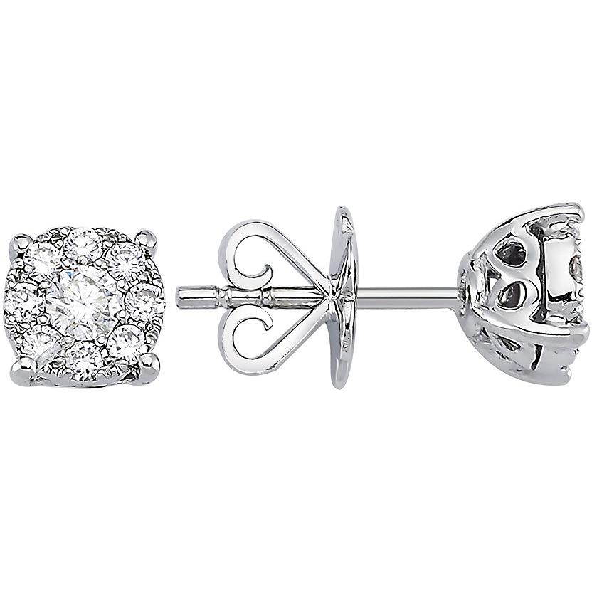 

Серьги пусеты из белого золота с бриллиантом MOSTAR JEWELLERY U02689C, U02689C