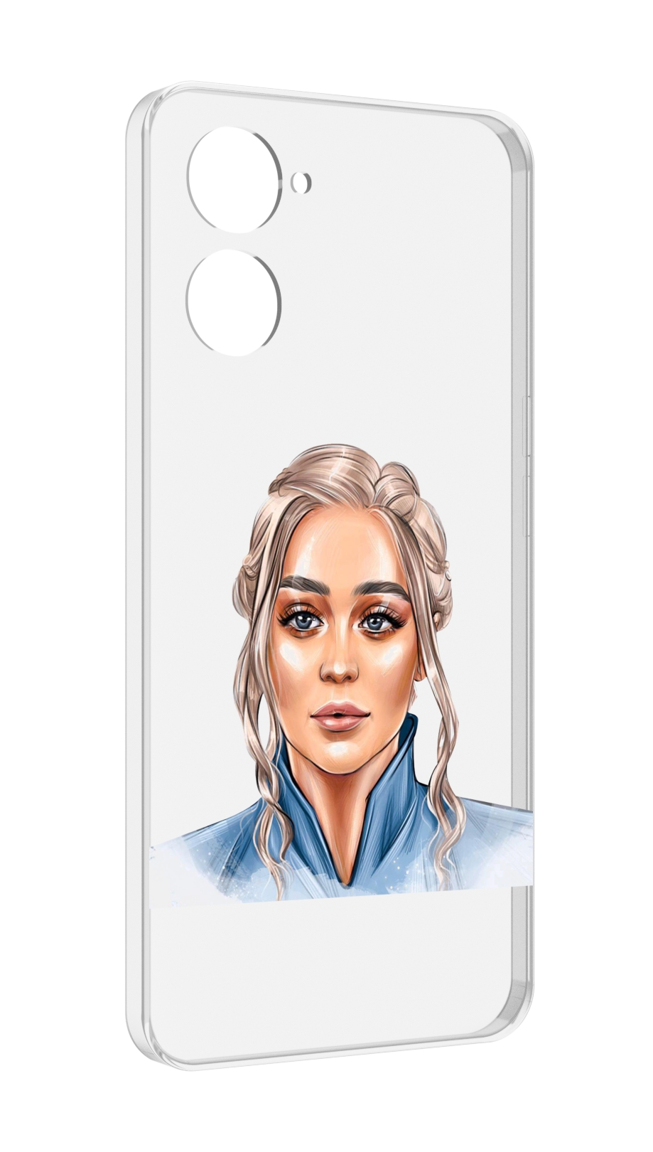 

Чехол MyPads красивая-нарисованная-девушка-блондинка женский для Realme 10S противоударный, Tocco