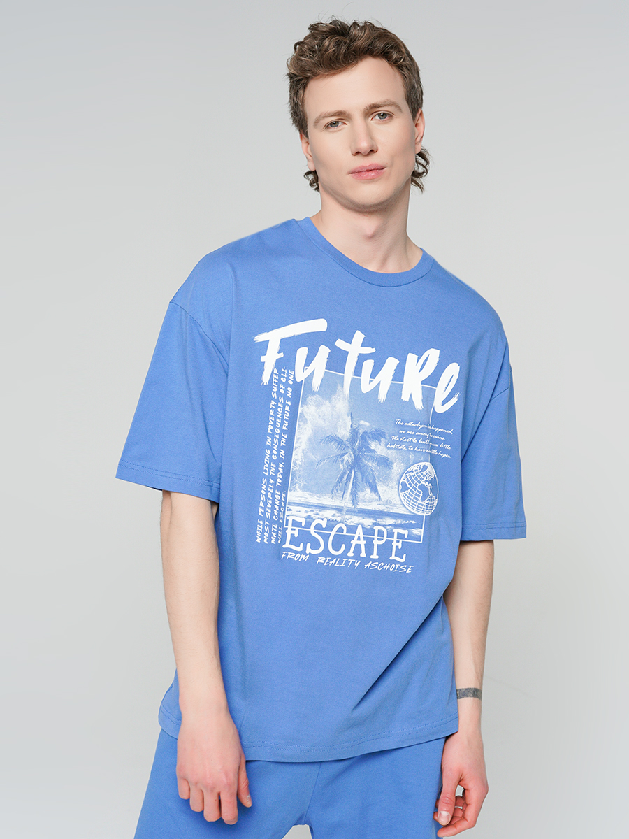 

Футболка мужская ТВОЕ 90246 синяя XXL, 90246