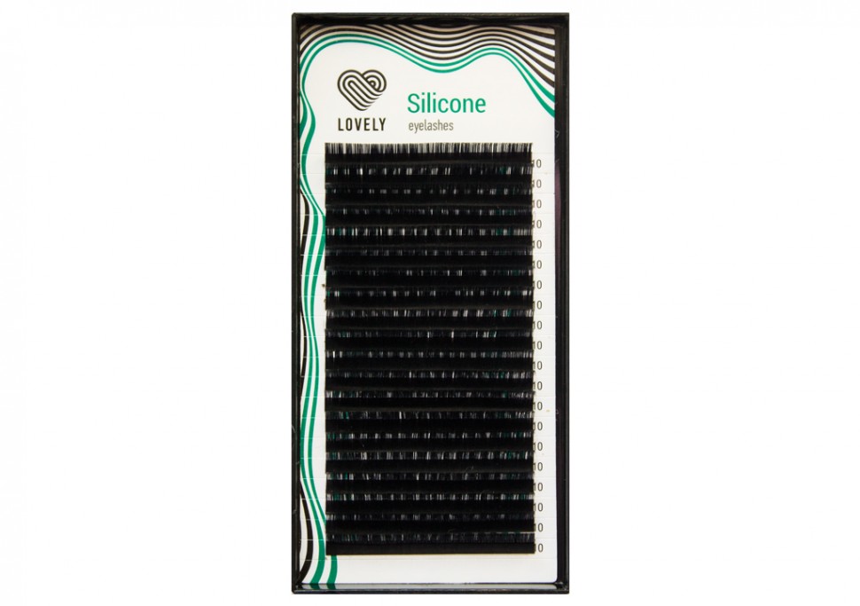 Ресницы Lovely черные серия Silicone 20 линий MIX C 0,07 7-12 ресницы черные lovely silicone 16 линий mix изгиб c толщина 0 10 длина 9 11