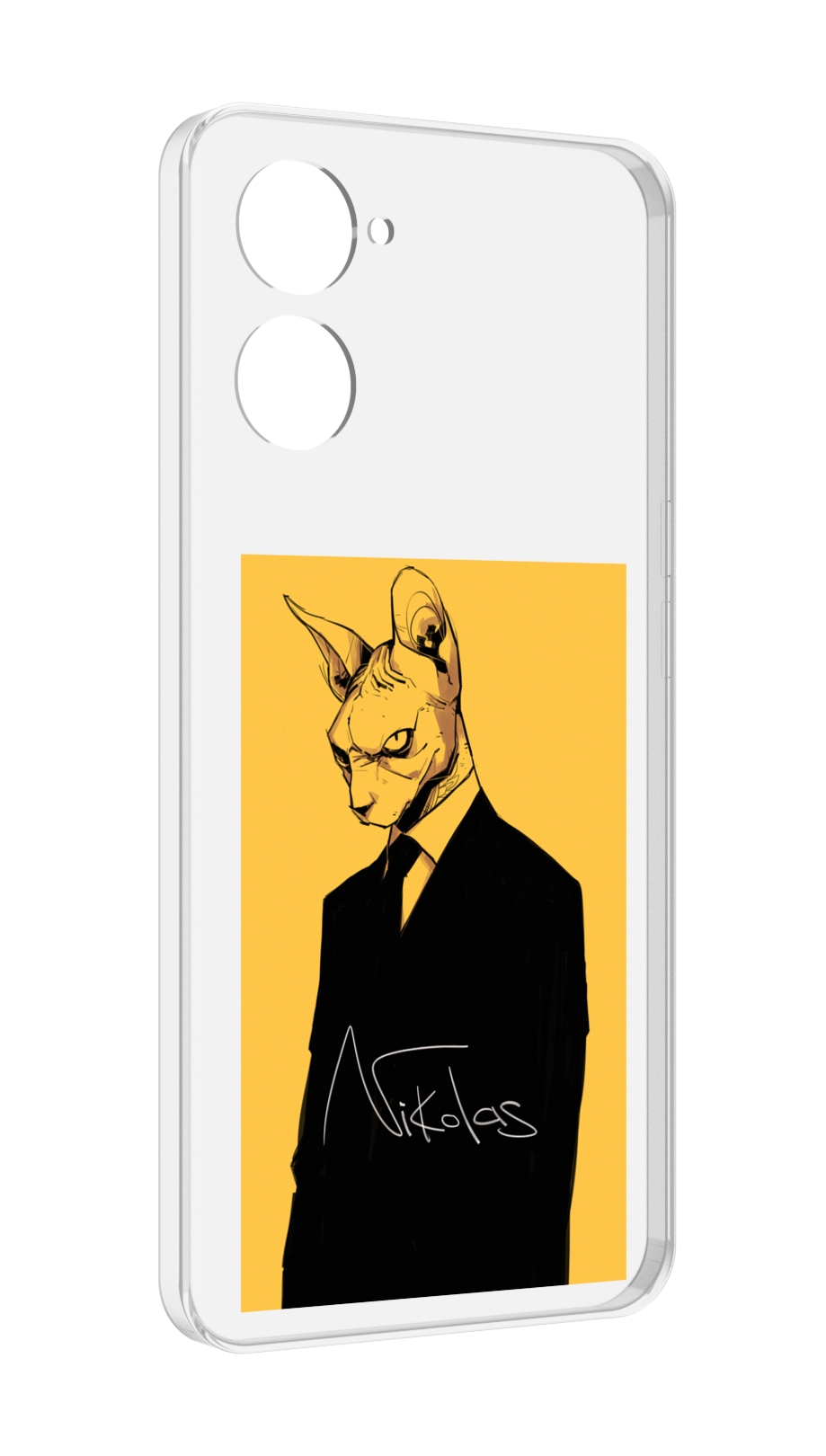 

Чехол MyPads кот-в-смокинге-на-желтом-фоне для Realme 10S противоударный, Tocco