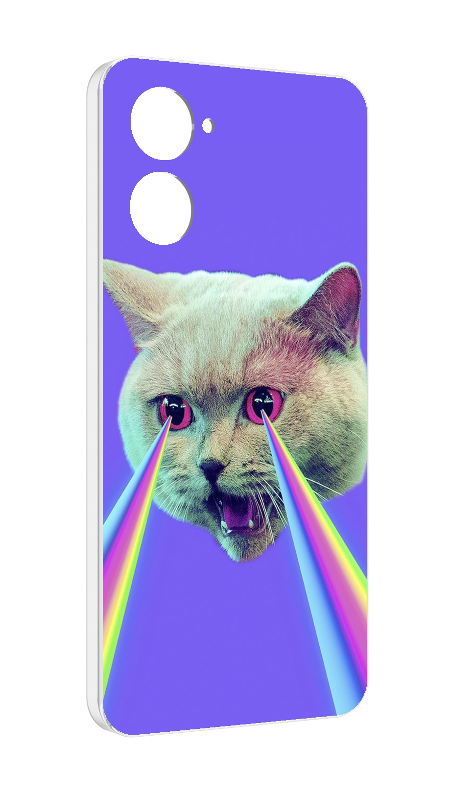 

Чехол MyPads кот с радугой в глазах для Realme 10S противоударный, Tocco
