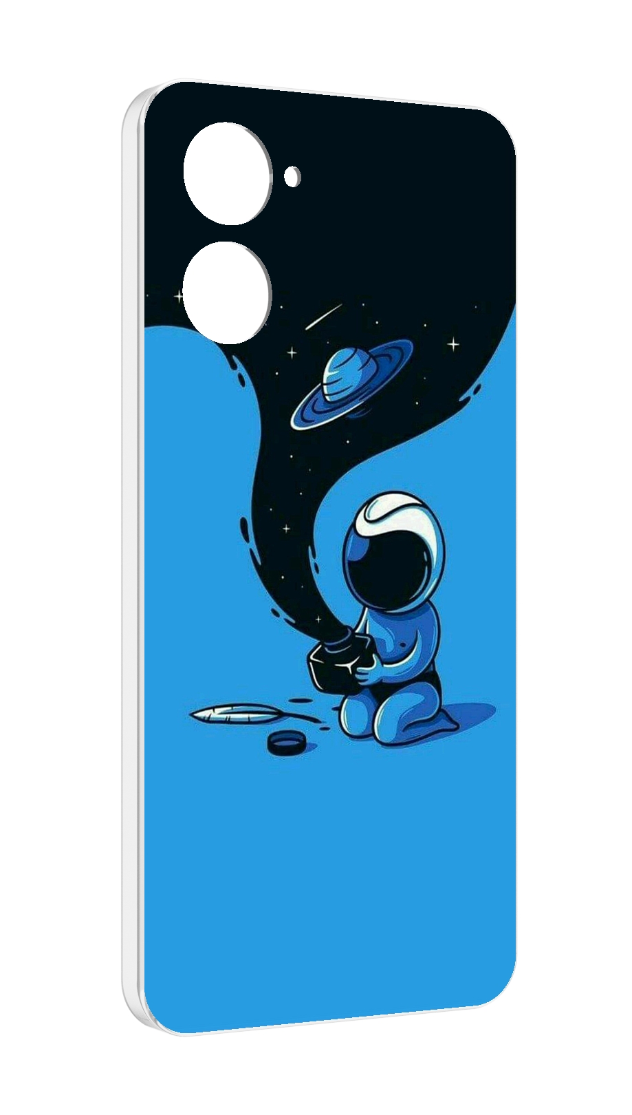 

Чехол MyPads космос из черной краски для Realme 10S противоударный, Tocco