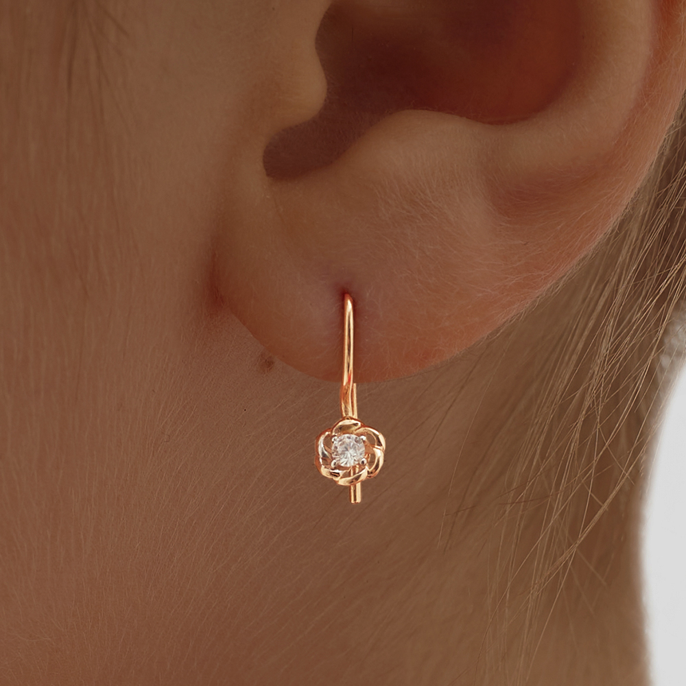 

Серьги золотые с фианитами арт. 1125294, 1125294