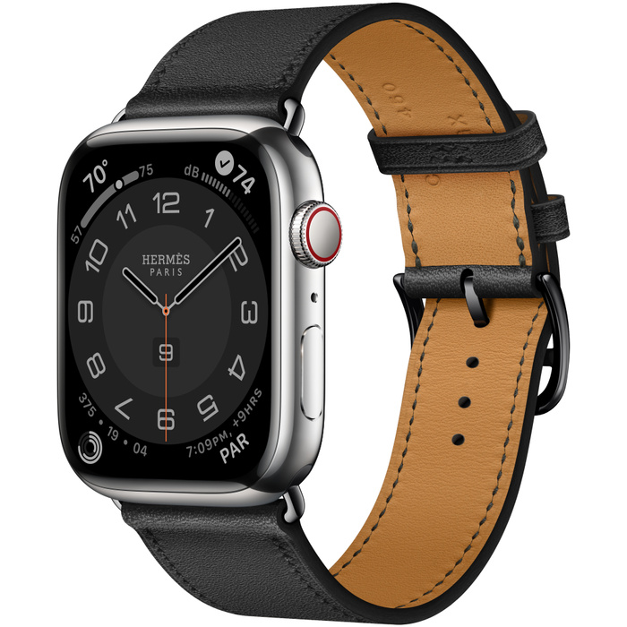 фото Умные часы apple watch hermes 8 series gps + cellular 41mm silver stainless steel case wit