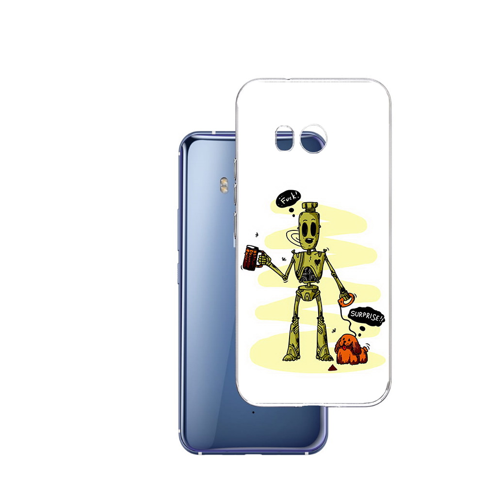 

Чехол MyPads Tocco для HTC U11 прикольный робот, Прозрачный, Tocco