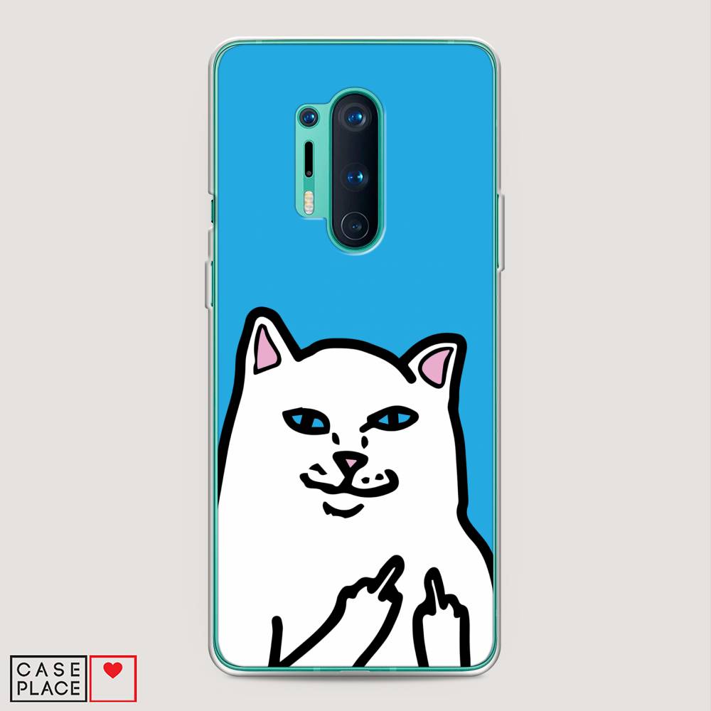 

Чехол Awog на OnePlus 8 Pro / ВанПлас 8 Pro "Кот жесть", Белый;голубой;черный, 151050-9