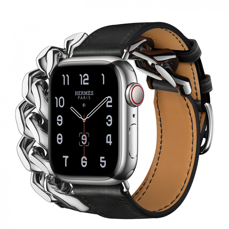 фото Умные часы apple watch hermes series 8 gps + cellular 41мм stainless steel case with gourm