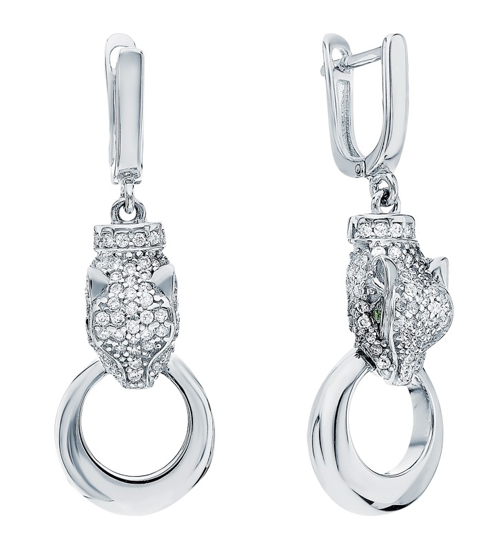 

Серьги из белого золота с фианитом MOSTAR JEWELLERY CRT002-E-W, CRT002-E-W