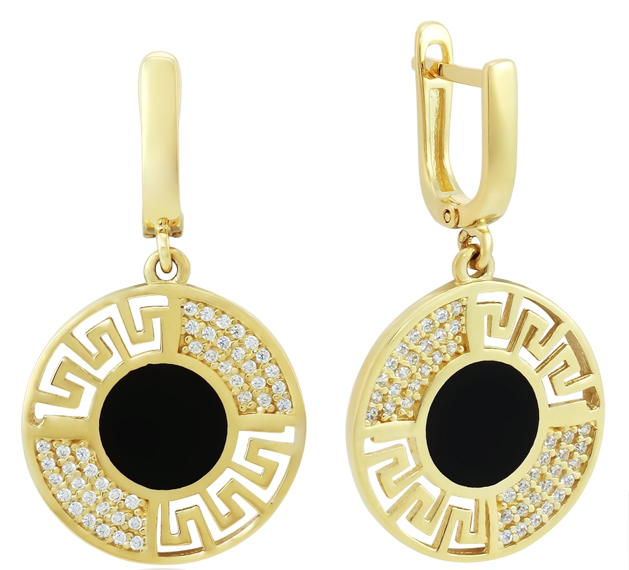 

Серьги из желтого золота с фианитом MOSTAR JEWELLERY VRC017E, VRC017E