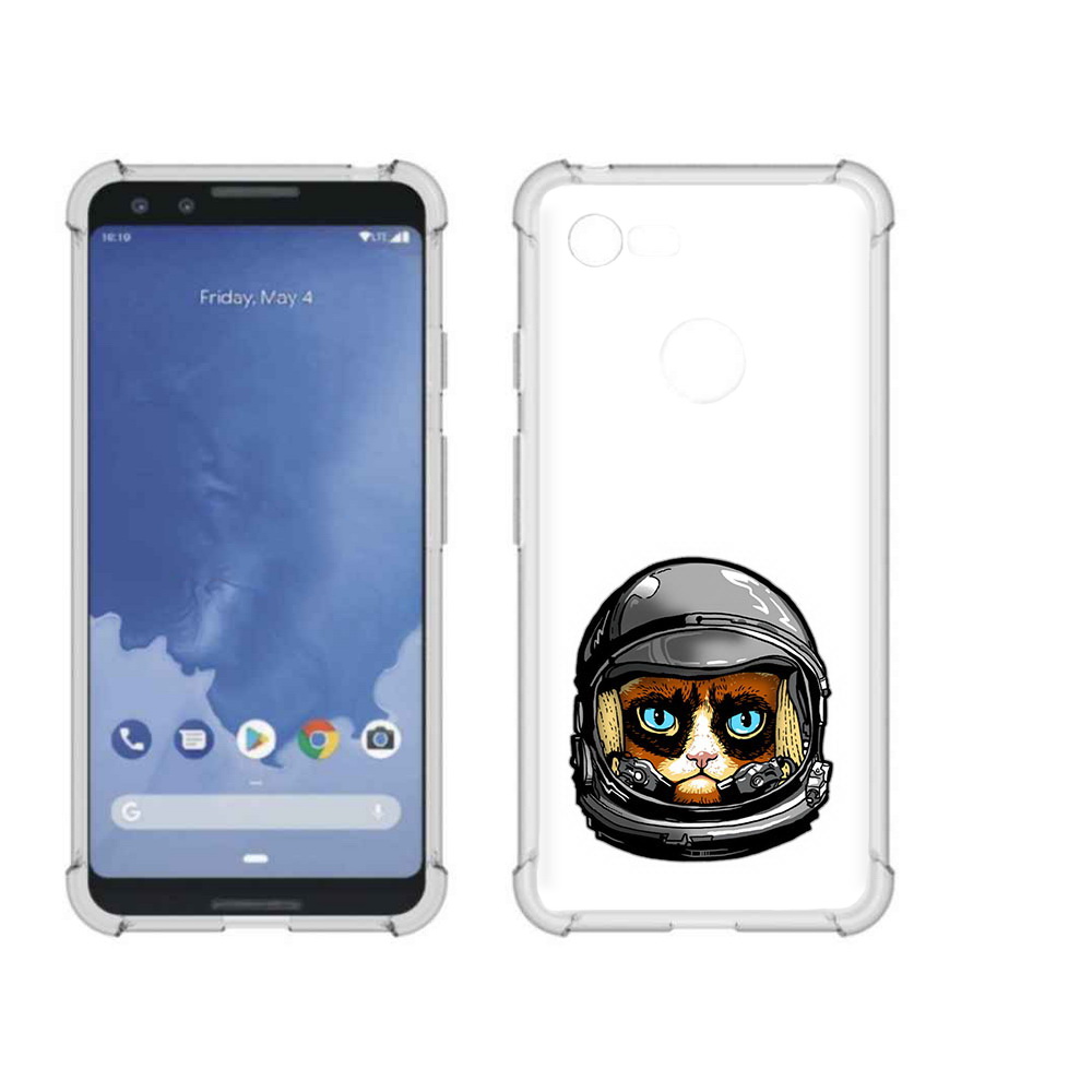 

Чехол MyPads Tocco для Google Pixel 3 кот космонавт, Прозрачный, Tocco