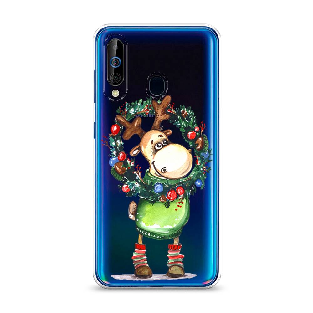 

Чехол на Samsung Galaxy A60 "Олень с новогодним венком", 28250-4