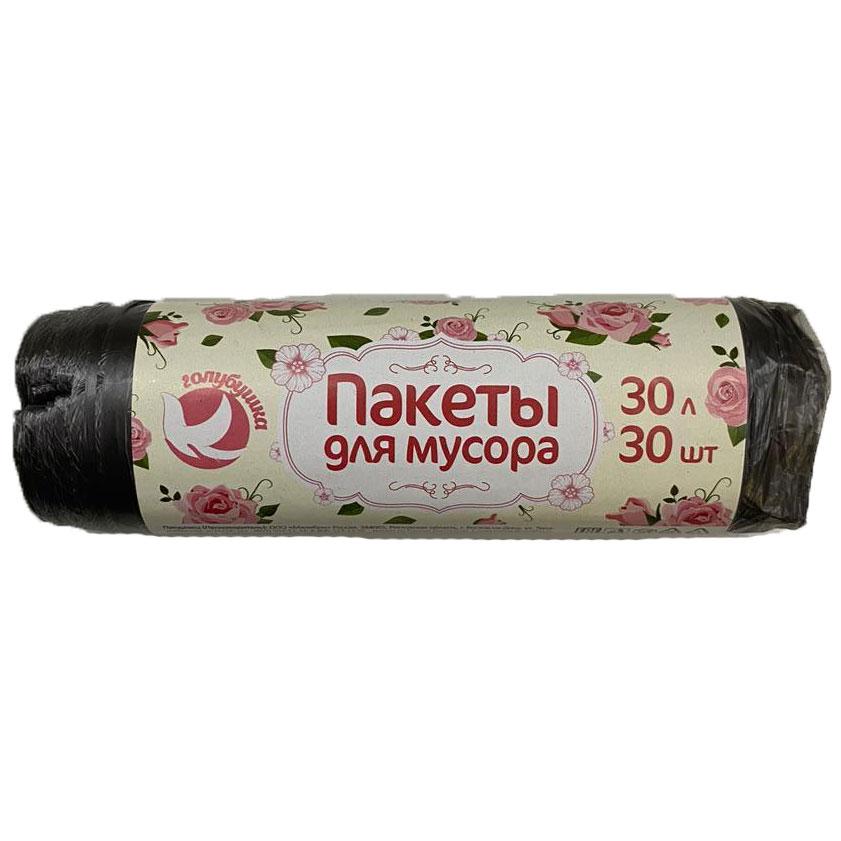 Мешки для мусора Голубушка 30 л, черные, 30 шт.