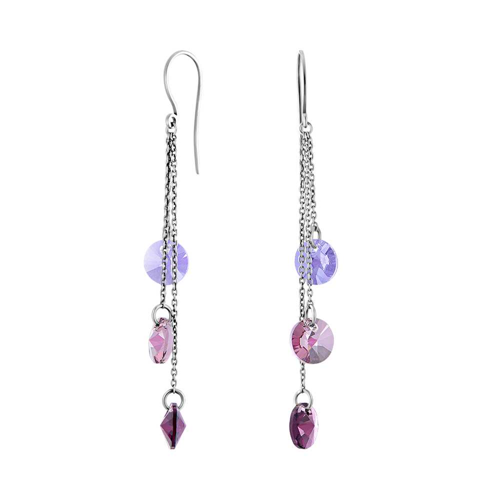 

Серьги из серебра со swarovski ЮВЕЛИР КАРАТ 2129442/82