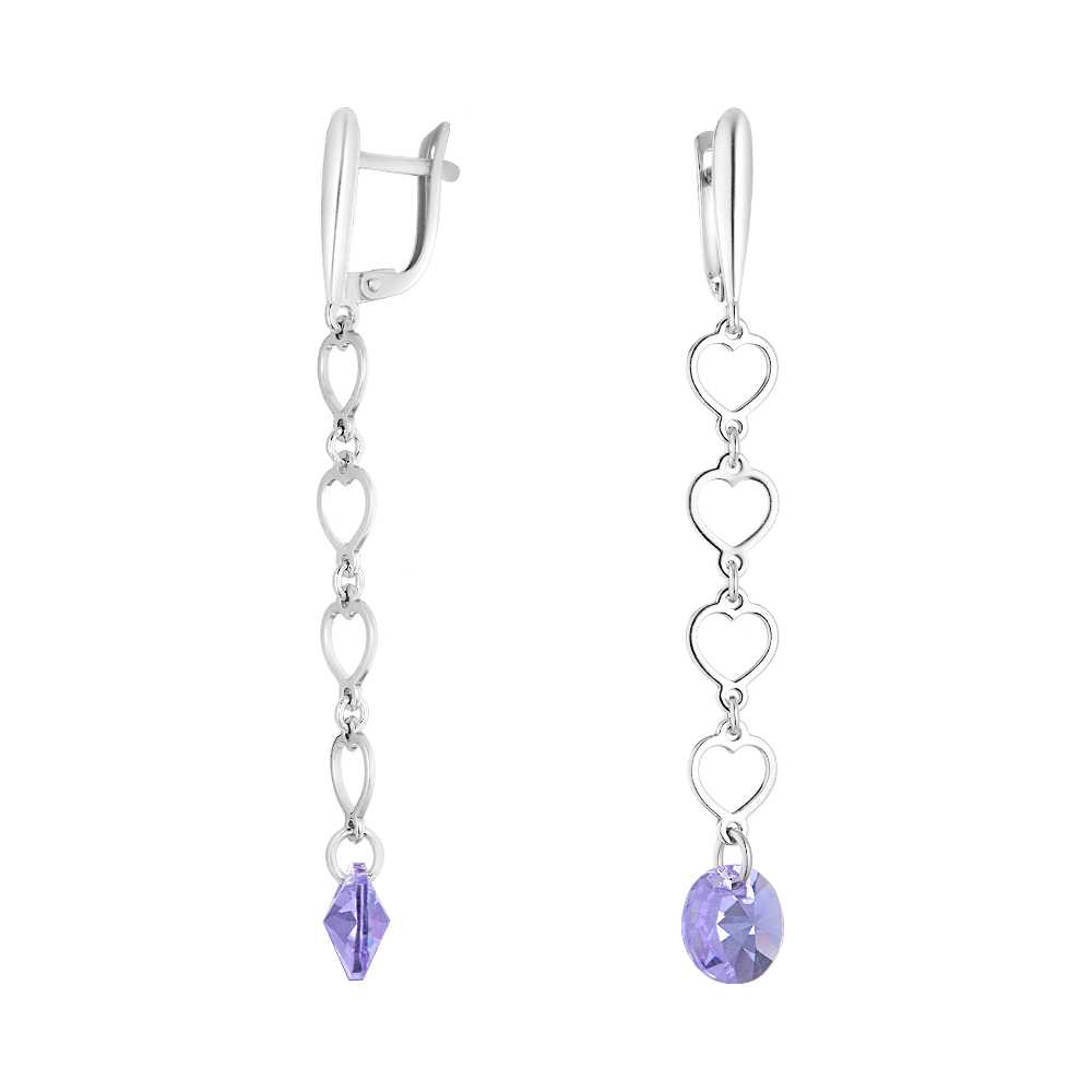 

Серьги из серебра со swarovski ЮВЕЛИР КАРАТ 2129434/9