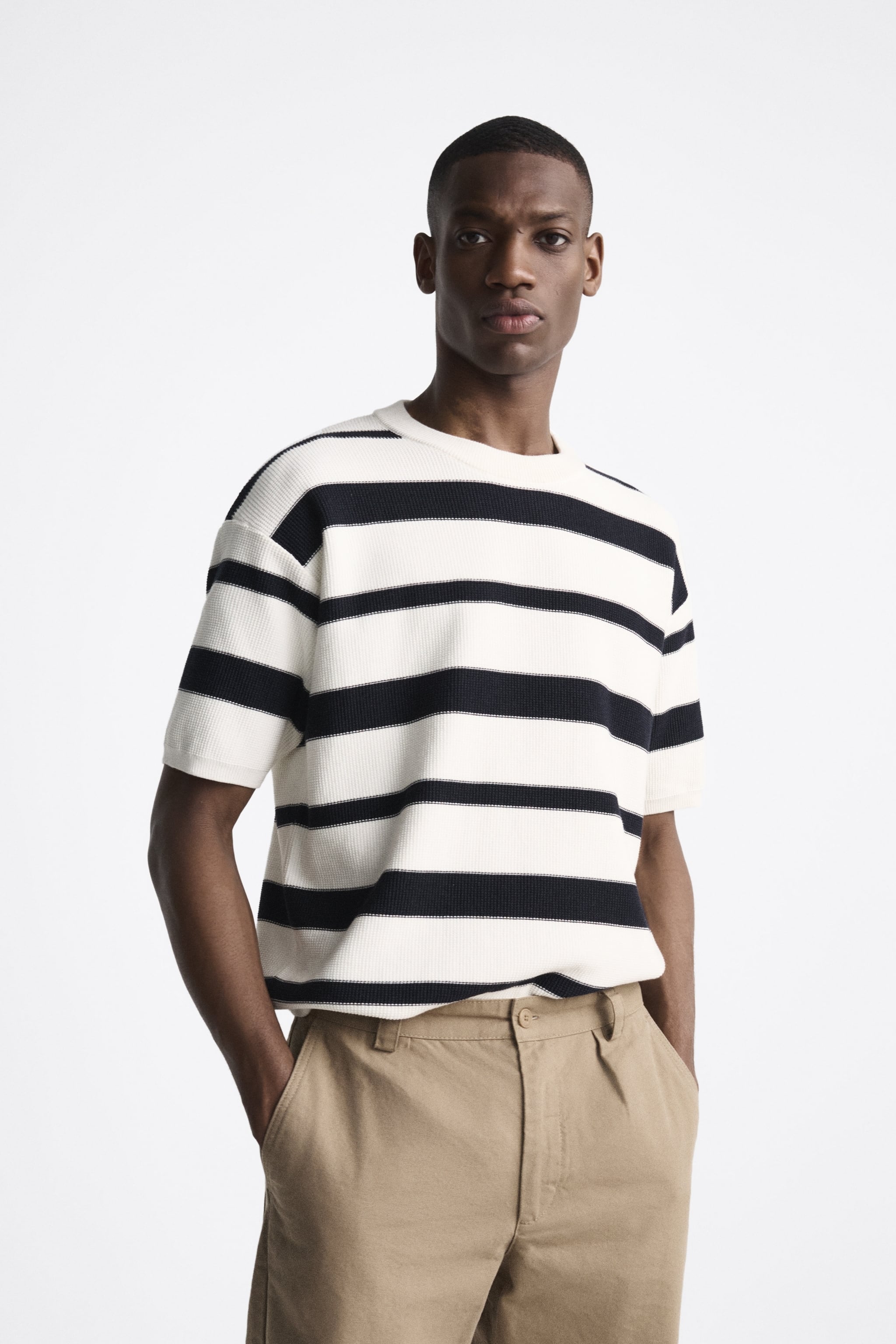 

Джемпер мужской ZARA 03332422 бежевый M (доставка из-за рубежа), 03332422