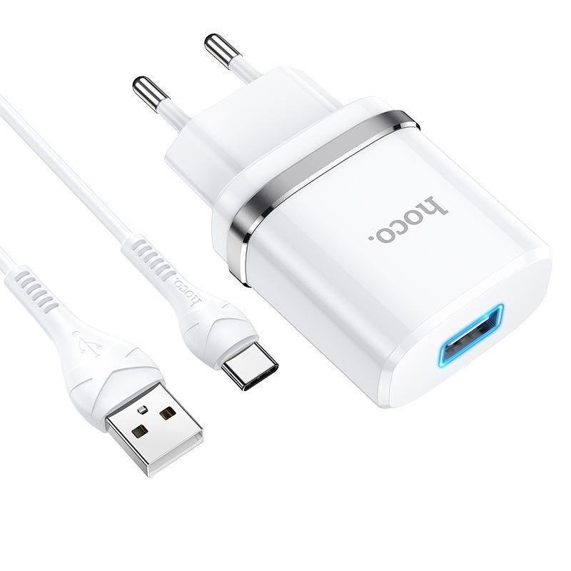 

Сетевое зарядное устройство HOCO N1 1USB 2.4A TYPE-C 1м белый