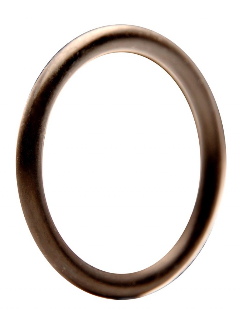 фото Тонкое резиновое эрекционное кольцо thin rubber cock ring р.xl черное m&k uk