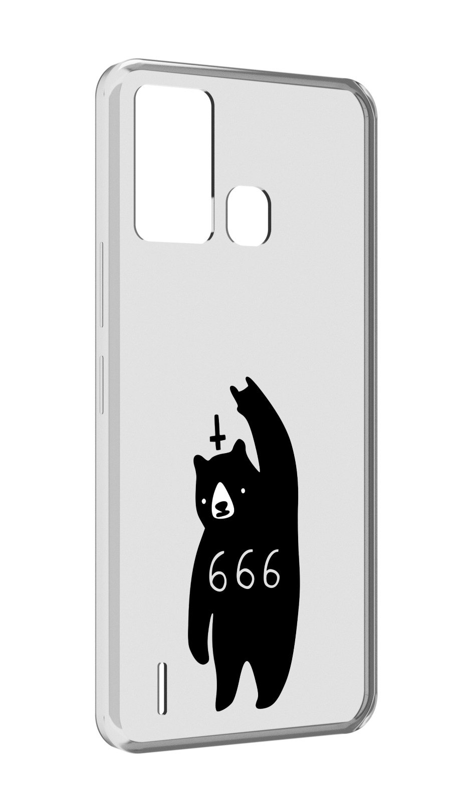 Чехол MyPads медведь 666 для ITEL S16 / ITEL Vision 1 Pro
