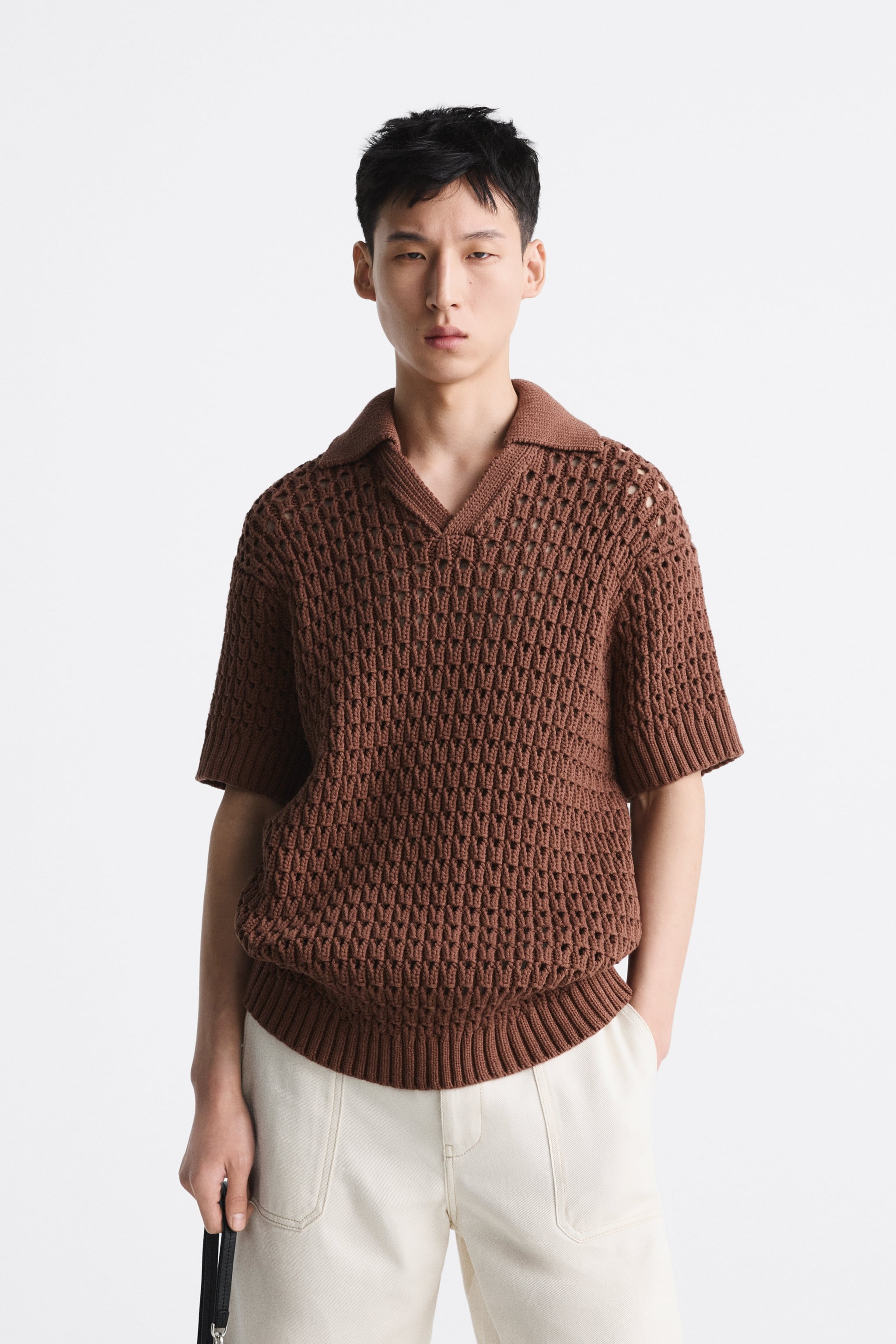 

Пуловер мужской ZARA 03166414 коричневый L/XL (доставка из-за рубежа), 03166414