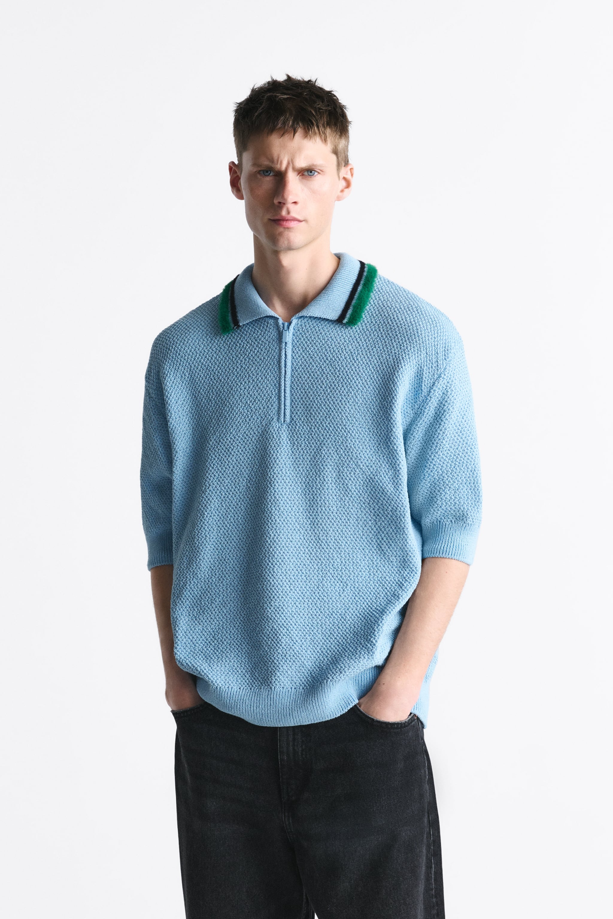 

Джемпер мужской ZARA 03991418 синий XL (доставка из-за рубежа), 03991418