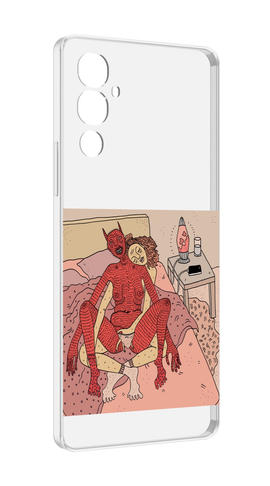 

Чехол MyPads девушка-без-кожи для Tecno Pova 4, Прозрачный, Tocco