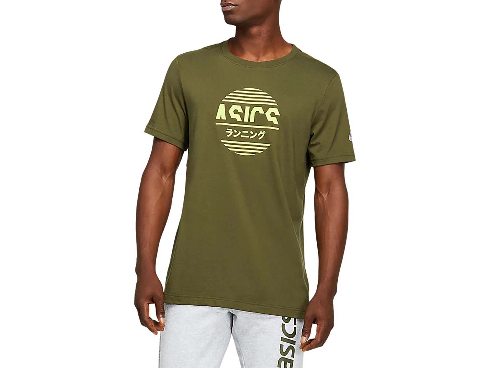 фото Футболка мужская tokyo graphic japan tee asics зеленая m