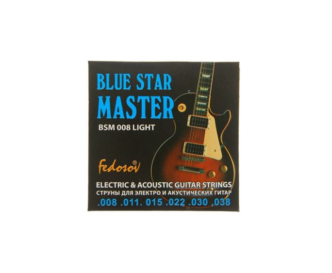

Струны BLUE STAR MASTER (008 - 038, навивка - нерж. сплав на круглом керне)