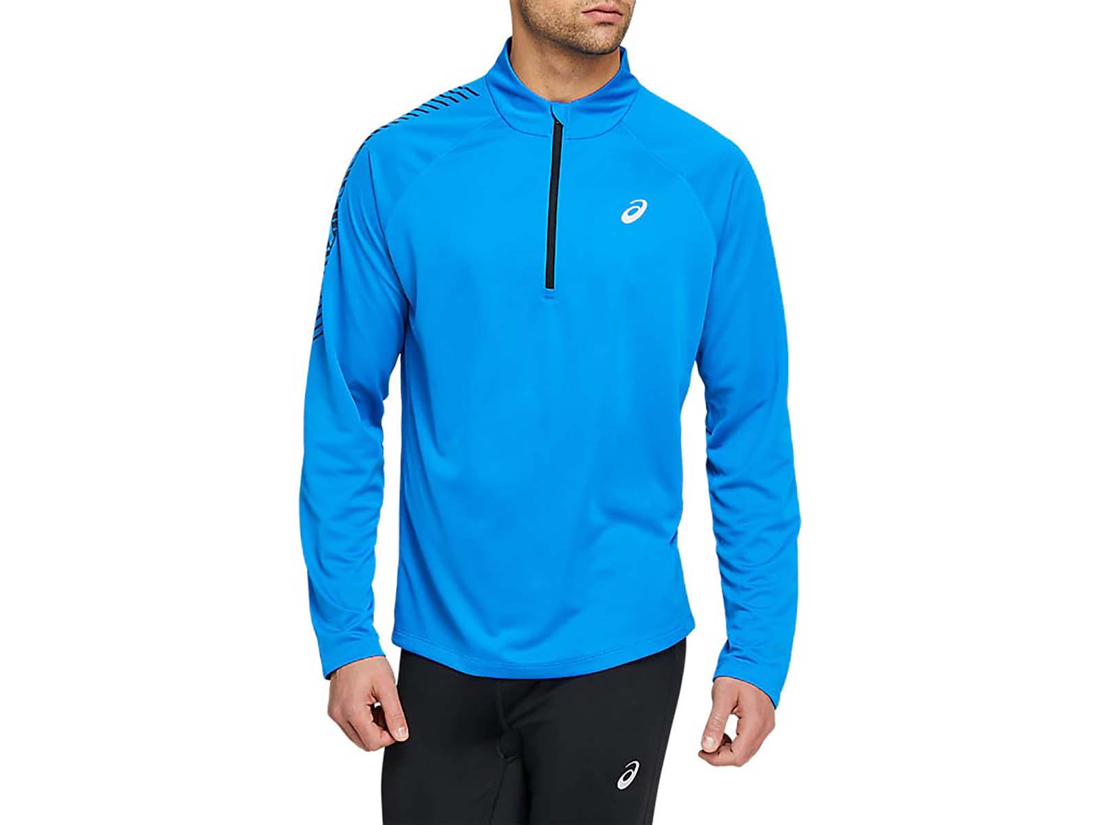 фото Лонгслив мужской icon ls 1/2 zip asics синий 2xl