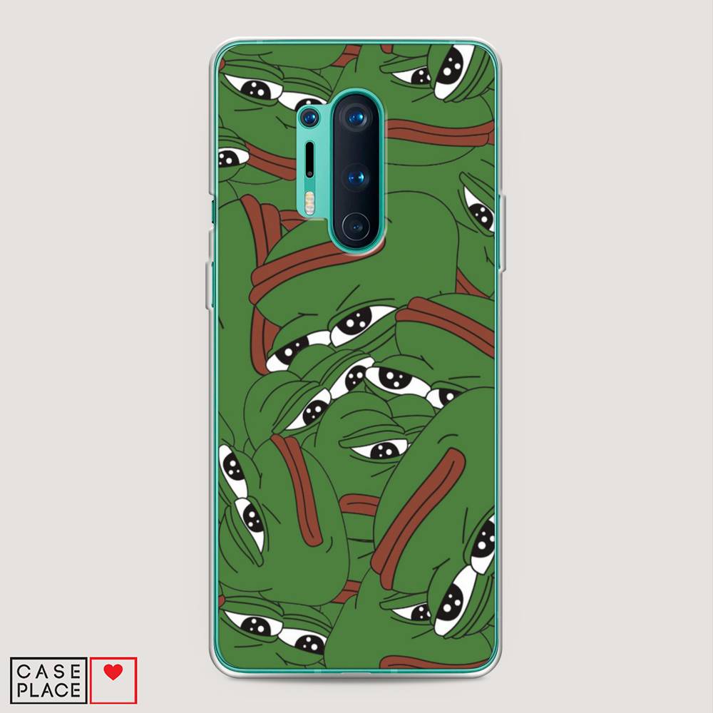 

Чехол Awog на OnePlus 8 Pro / ВанПлас 8 Pro "Печальный frog", Зеленый;белый, 151050-9