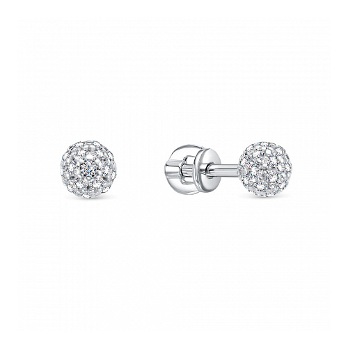 

Серьги из серебра ЯХОНТ Золотой 2730115, фианит, 2730115
