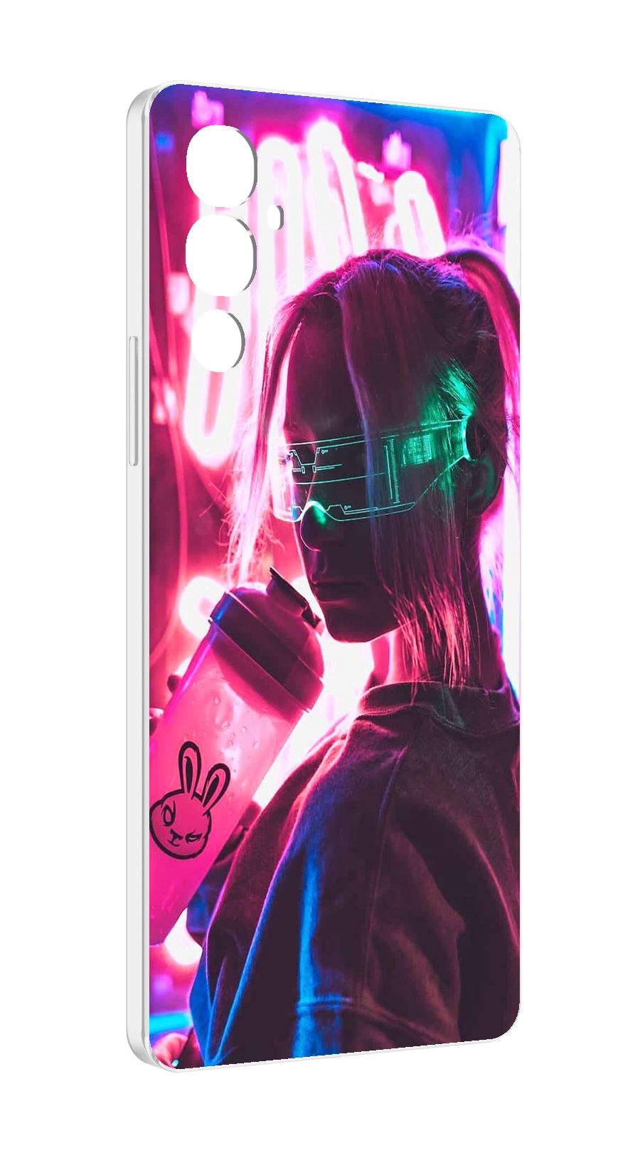 

Чехол MyPads девушка неоновый фон женский для Tecno Pova 4, Прозрачный, Tocco