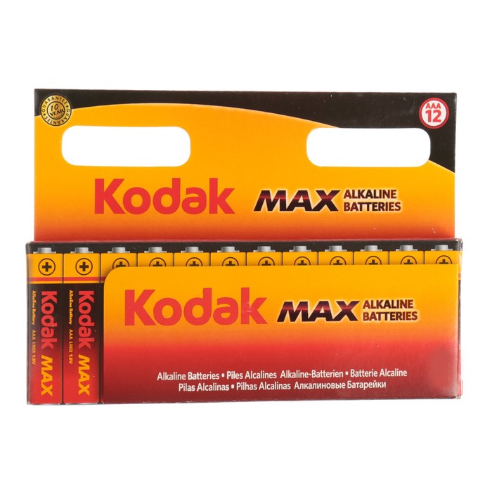 

Батарейка алкалиновая Kodak Max, AAA, LR03-12BL, 1.5В, блистер, 12 шт.