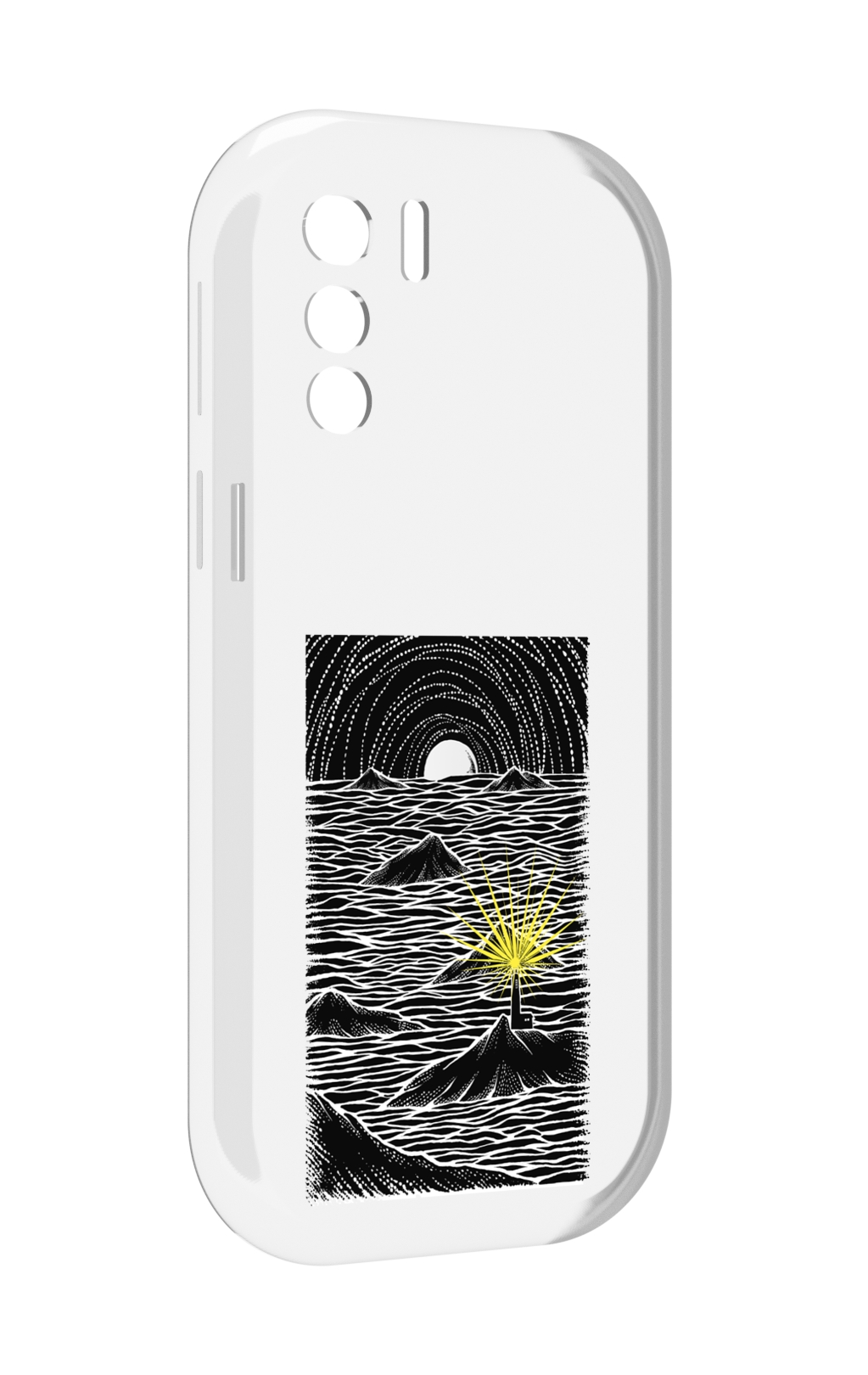 

Чехол MyPads маяк в черно белом море для UleFone Note 13P, Прозрачный, Tocco
