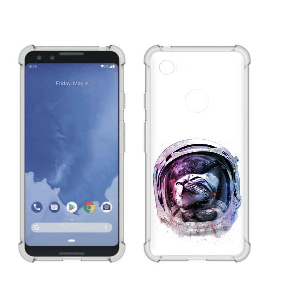 

Чехол MyPads Tocco для Google Pixel 3 кот в шлеме, Прозрачный, Tocco