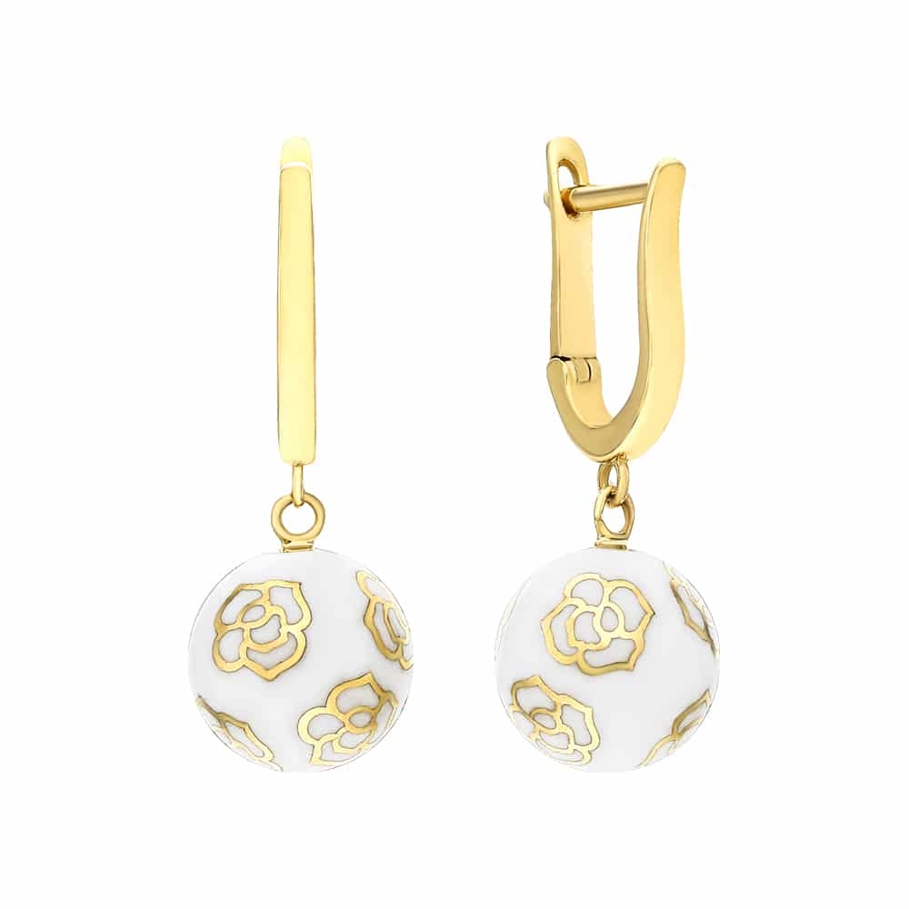 

Серьги из желтого золота с эмалью MOSTAR JEWELLERY NRHE48, NRHE48