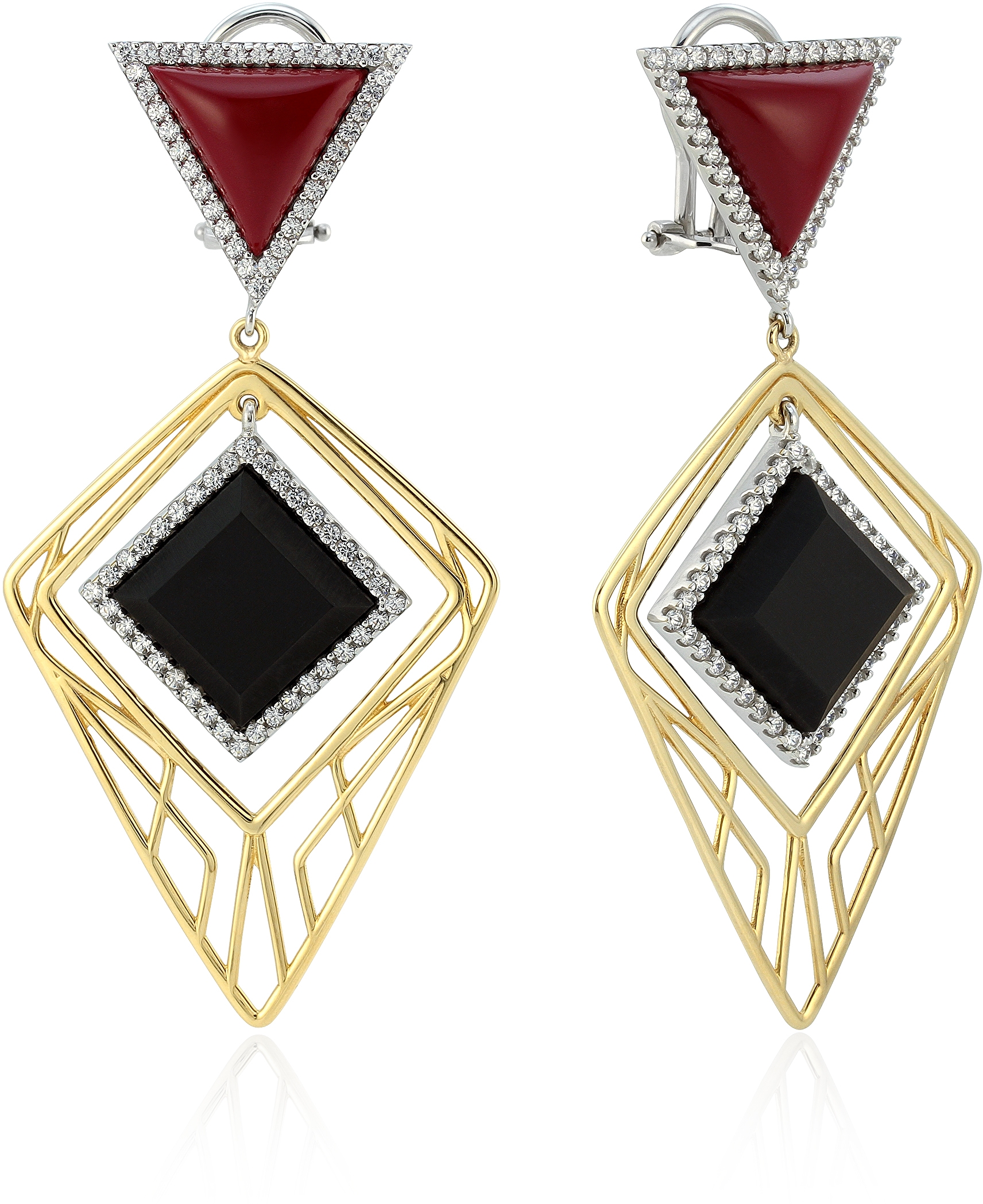 

Серьги из желтого золота с ониксом MOSTAR JEWELLERY POM0010-E, POM0010-E