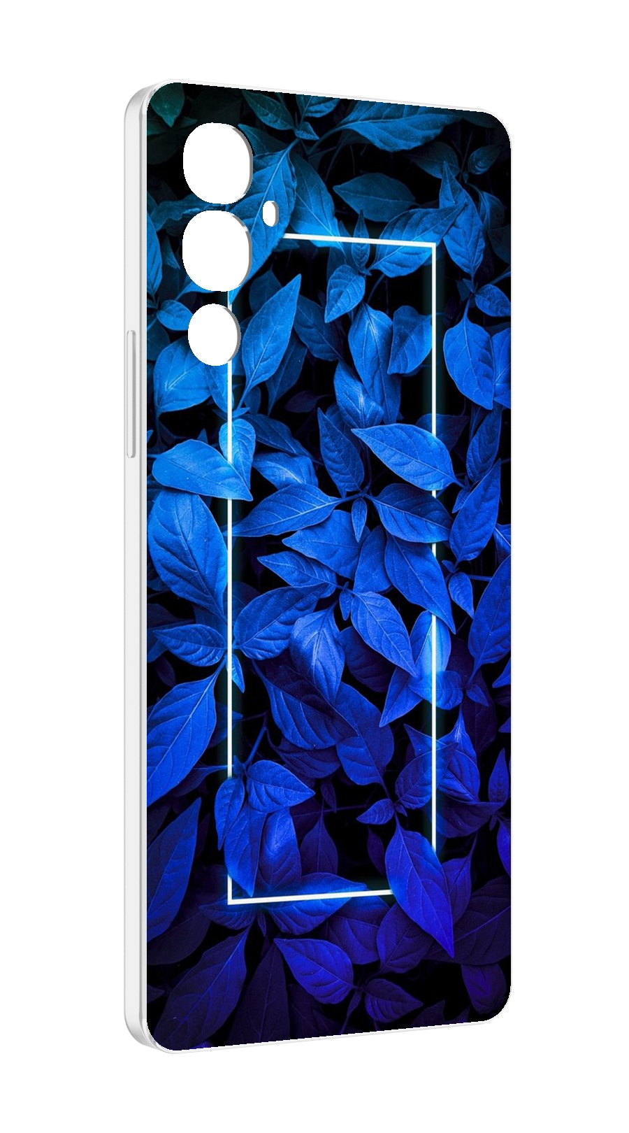 

Чехол MyPads голубые цветочки неон для Tecno Pova 4, Прозрачный, Tocco