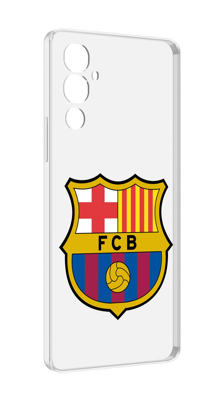 

Чехол MyPads ФК FCB Барселона для Tecno Pova 4, Прозрачный, Tocco
