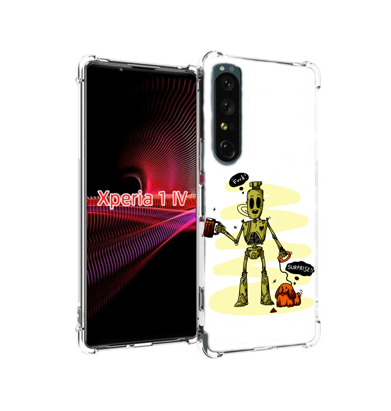 

Чехол накладка MyPads прикольный робот для Sony Xperia 1 IV, Прозрачный, Tocco