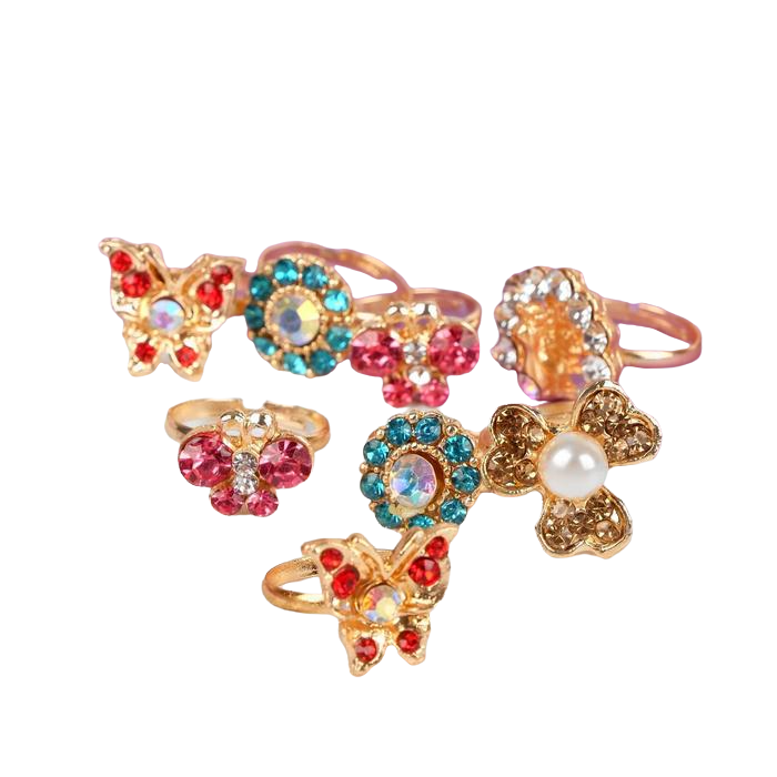 

Кольцо детское Выбражулька романтика форма МИКС цвет МИКС фас 100 шт 2532740