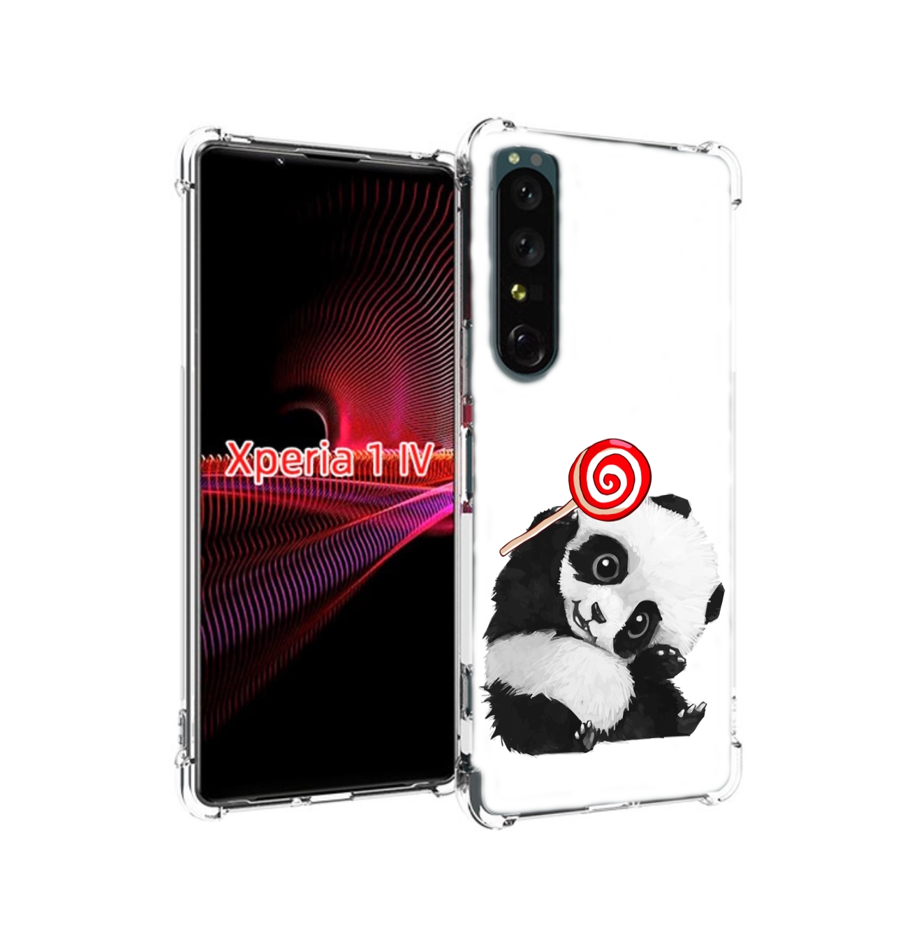 

Чехол накладка MyPads панда с леденцом для Sony Xperia 1 IV, Прозрачный, Tocco