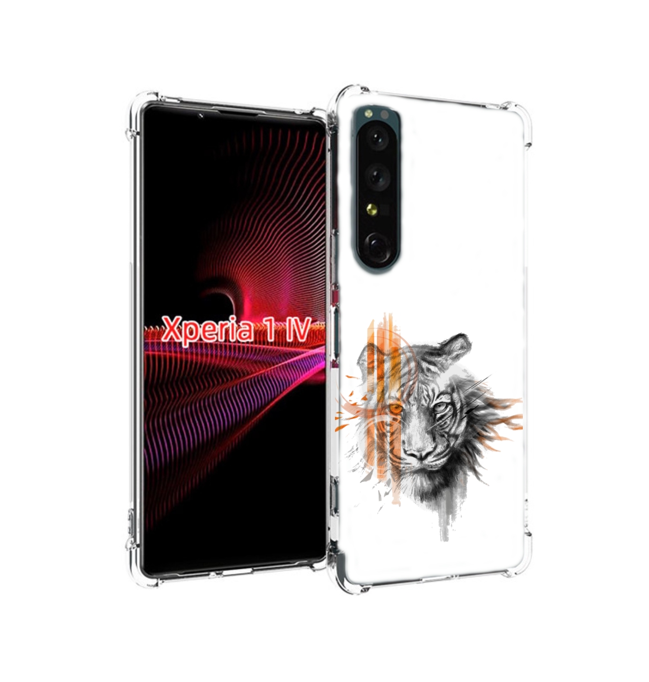 

Чехол накладка MyPads огненный тигр для Sony Xperia 1 IV, Прозрачный, Tocco