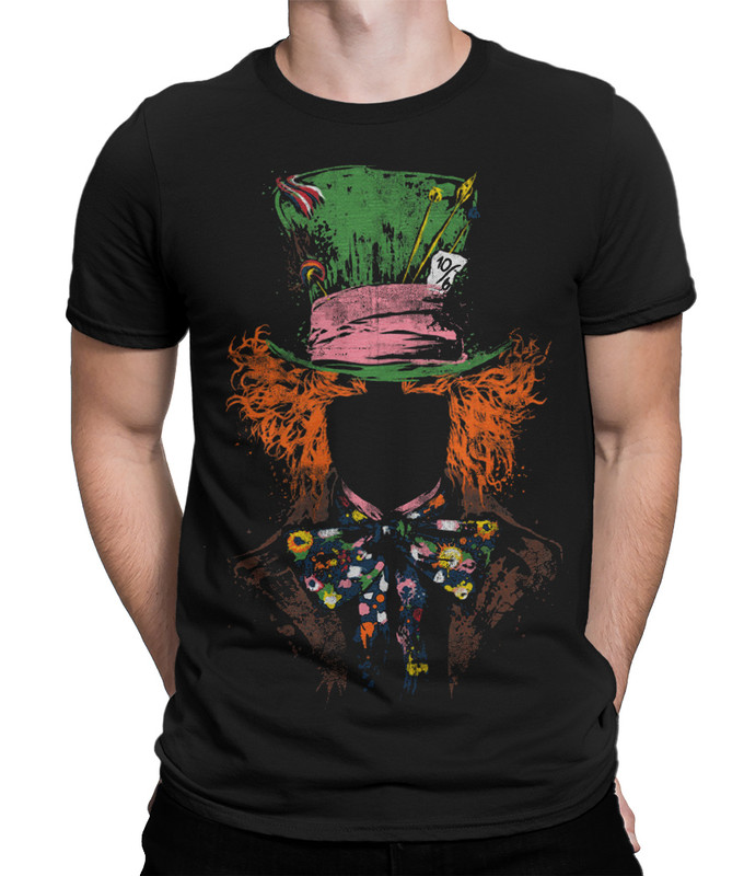 Футболка мужская Dream Shirts Безумный Шляпник черная 2XL
