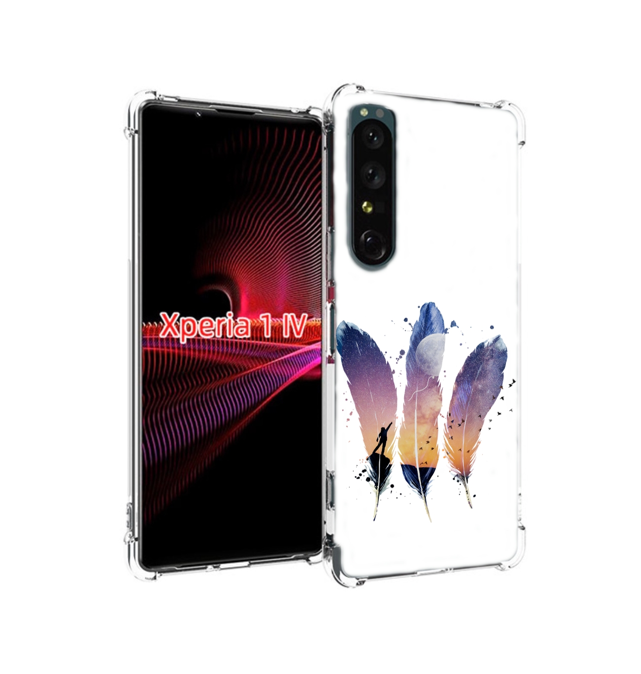 

Чехол накладка MyPads небесные перья для Sony Xperia 1 IV, Прозрачный, Tocco