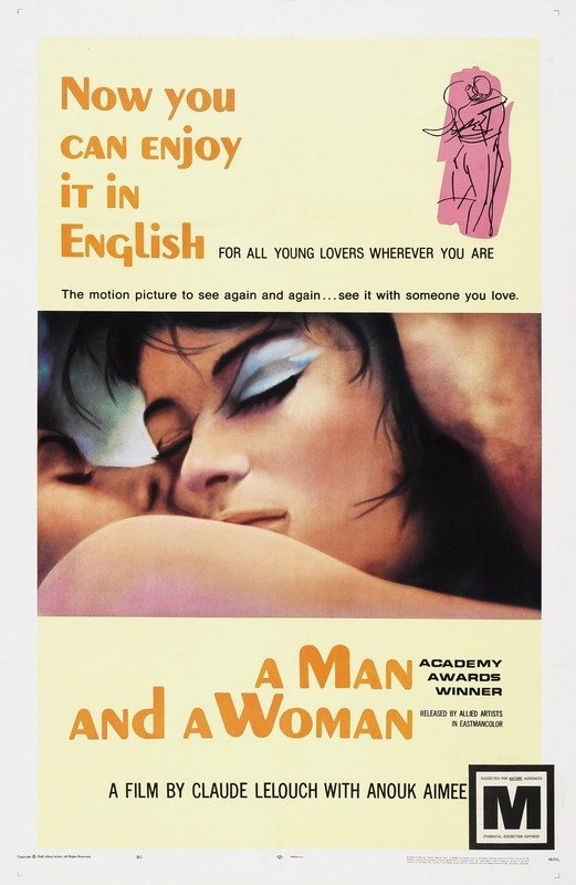 

Постер к фильму "Мужчина и женщина" (Un homme et une femme) Оригинальный 68,6x104,1 см