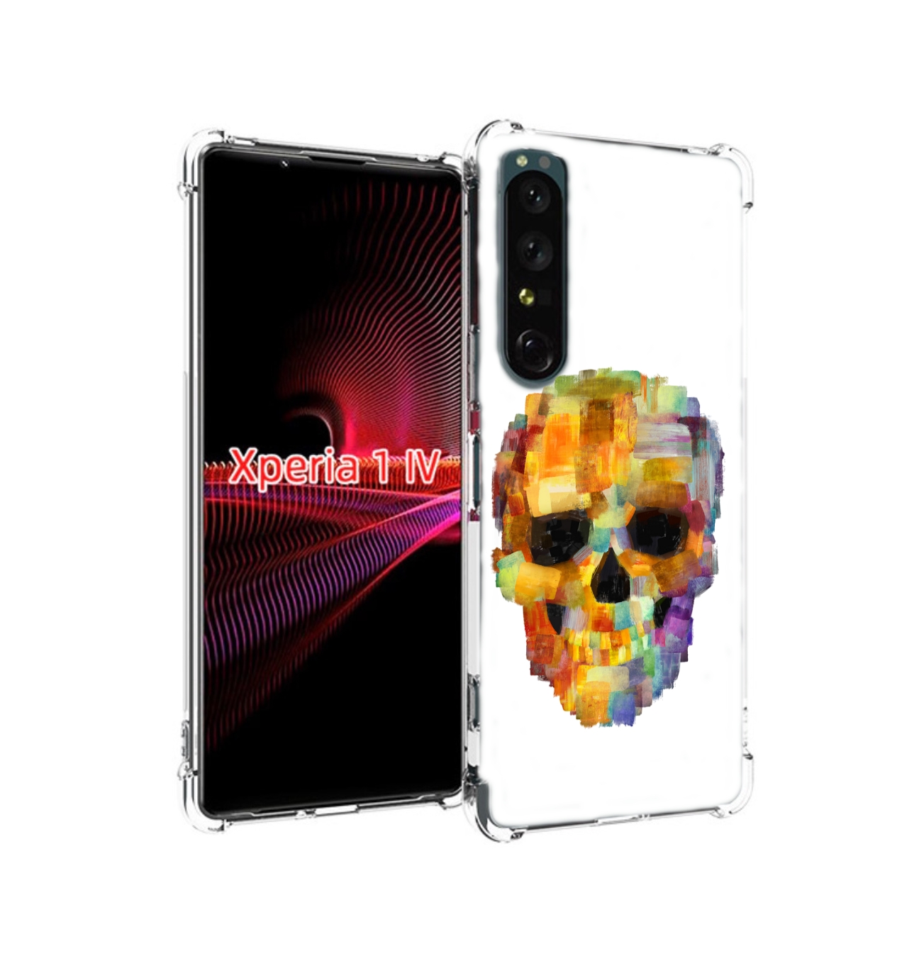 

Чехол задняя-панель-накладка-бампер MyPads нарисованный череп для Sony Xperia 1 IV прот..., Прозрачный, Tocco